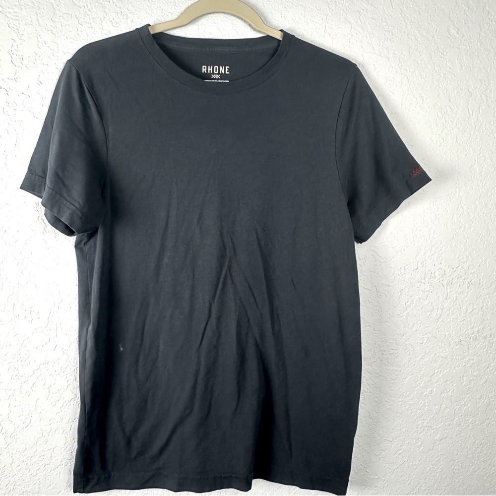 Rhône Men’s Black/Gray Short Sleeve Crew Neck T-Shirt